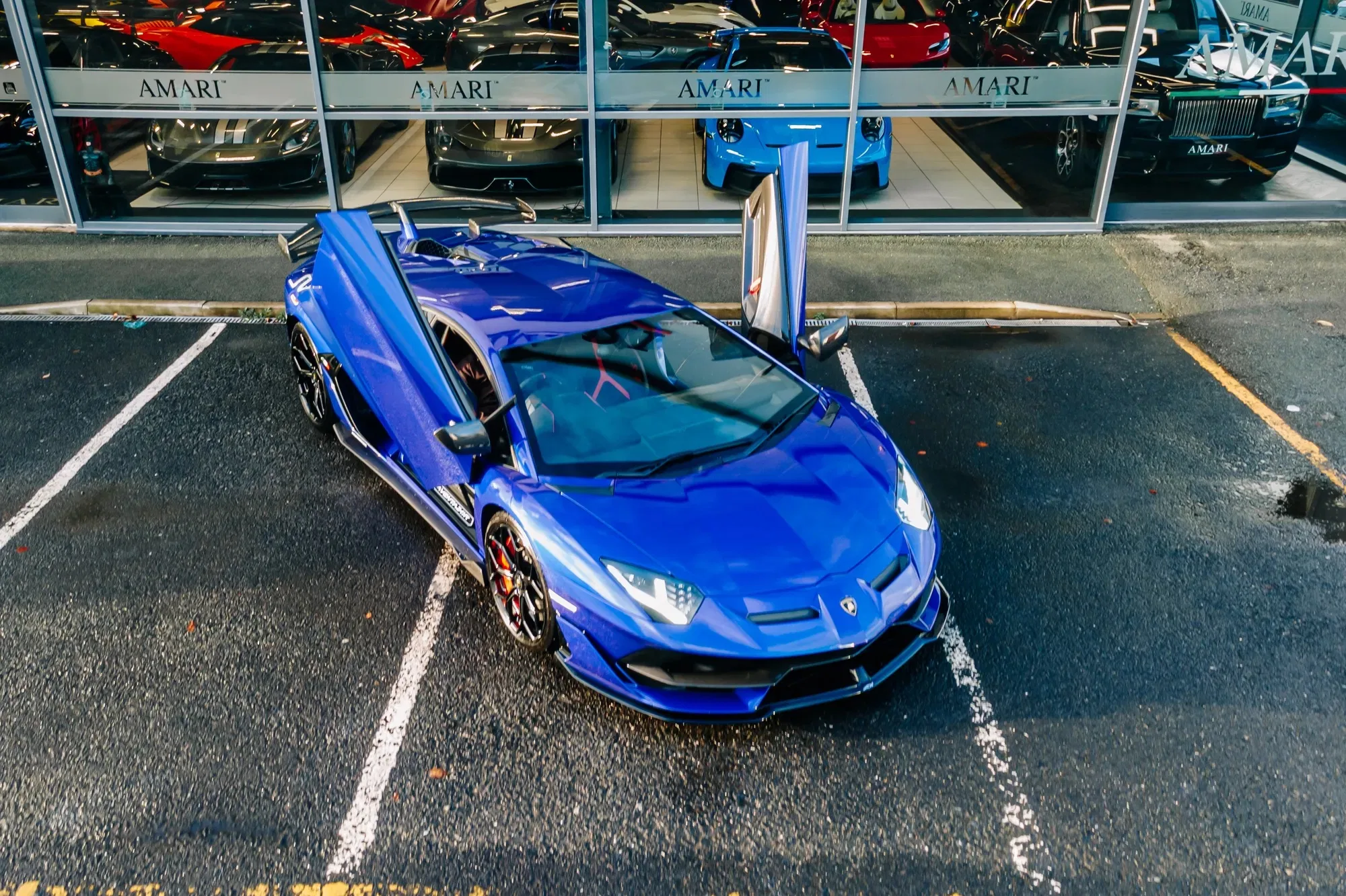2019 Lamborghini Aventador SVJ LP 770-4 for sale, exterior, Blu Nereid