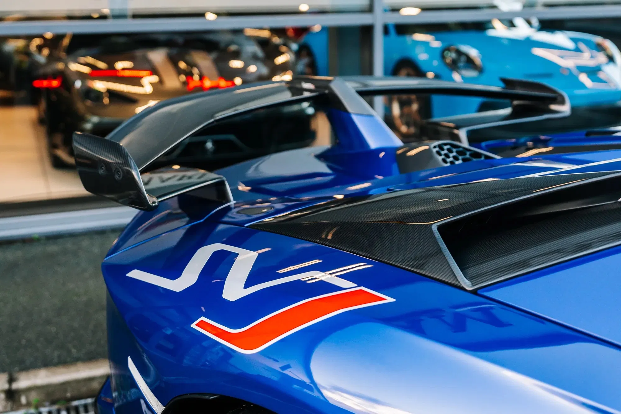 2019 Lamborghini Aventador SVJ LP 770-4 for sale, exterior, Blu Nereid