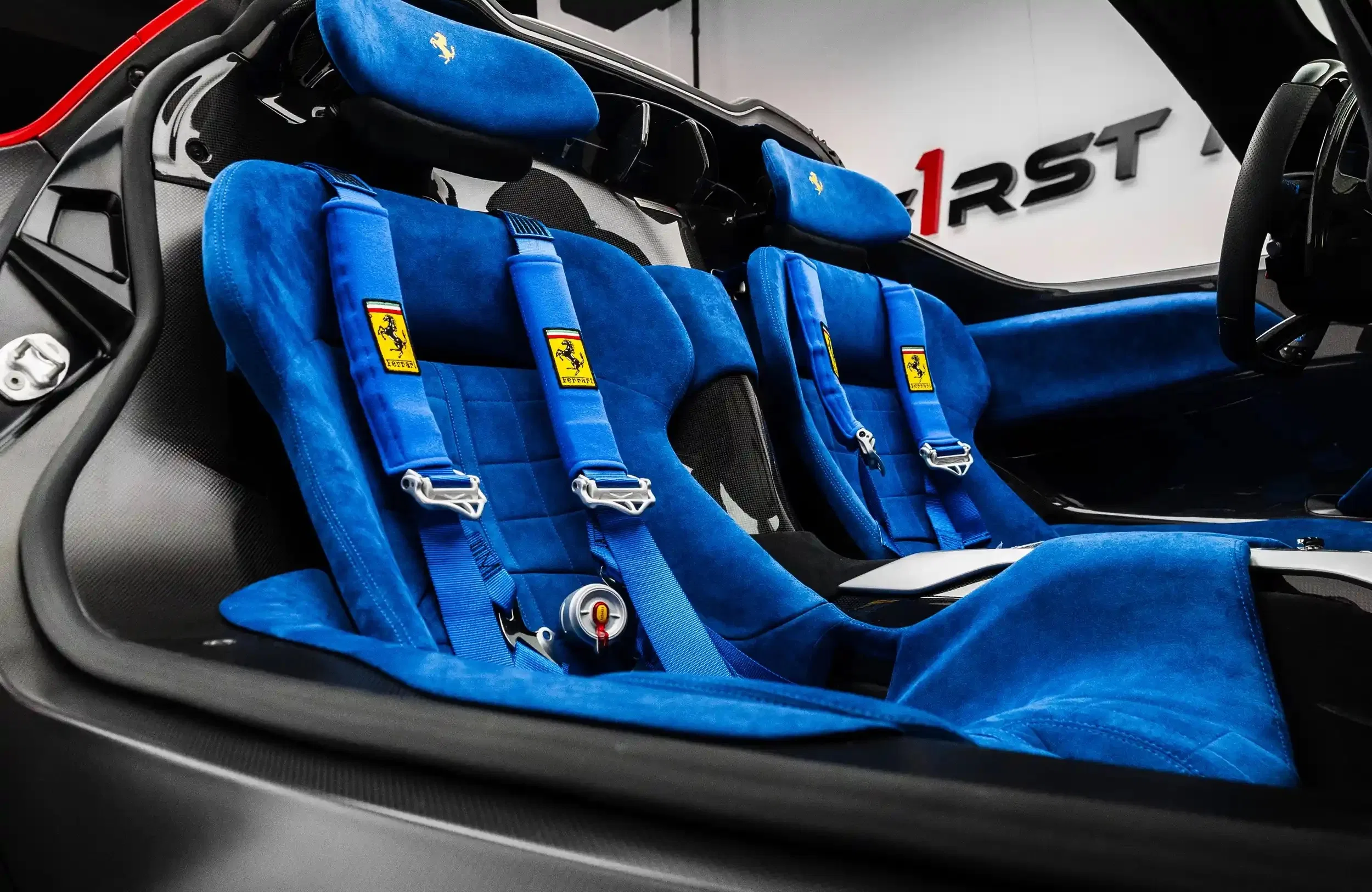 2023 Ferrari Daytona SP3 interior, seats, Blue
