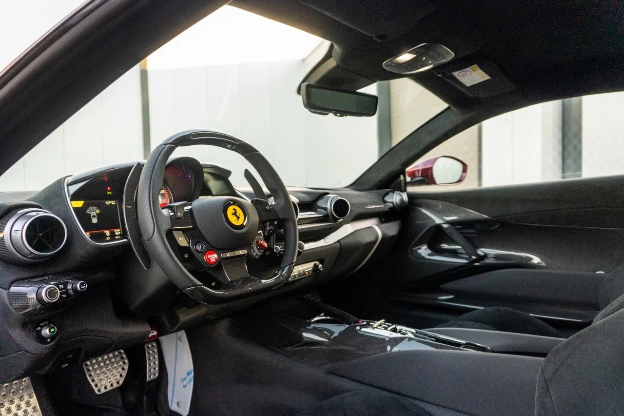 2022 Ferrari 812 Competizione – Rosso Rubino interior, dashboard
