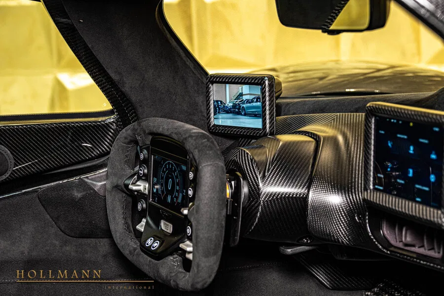2025 Aston Martin Valkyrie interior, Pure Black Alcantara