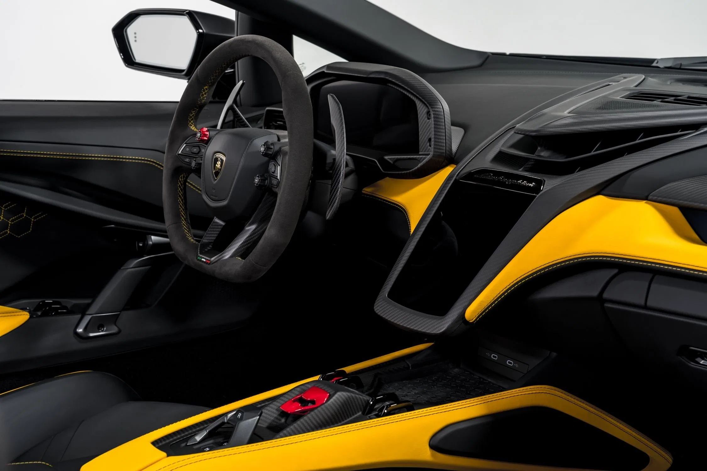 2024 Lamborghini Revuelto interior, Nero Ade