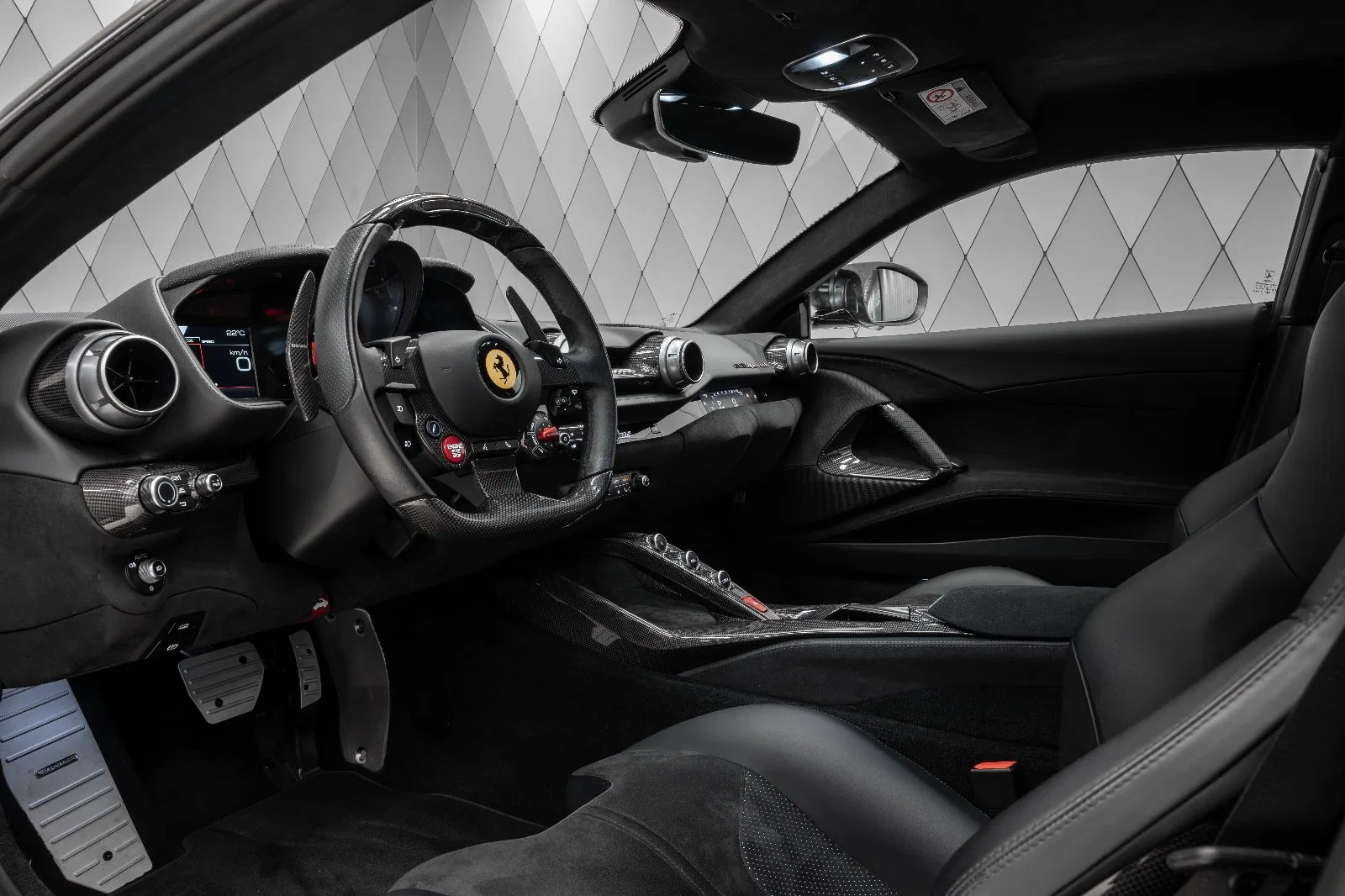 2019 Mansory 812 Superfast Stallone interior, Nero (Black) – Full Leather & Alcantara
