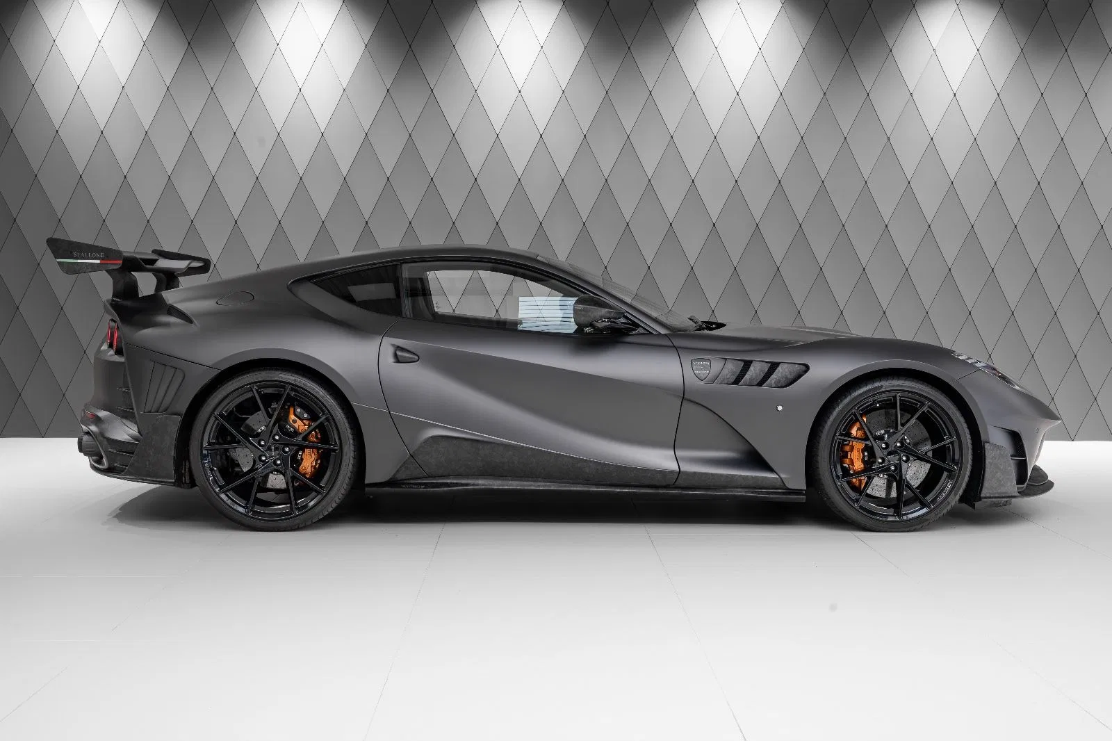 2019 Mansory 812 Superfast Stallone, side profile, Grey Opaco (Matte Grey)