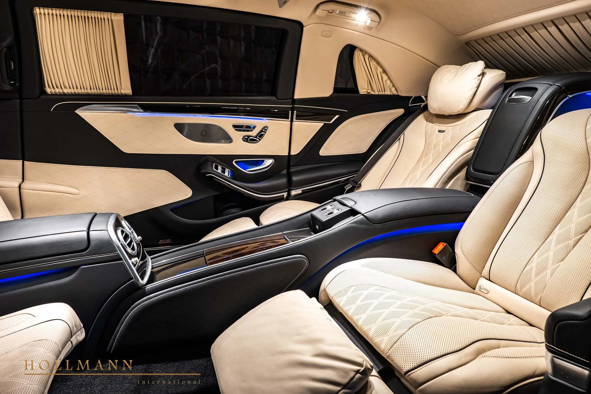 2025 Mercedes-Maybach S 650 Pullman Armoured interior, seats, Leather Beige