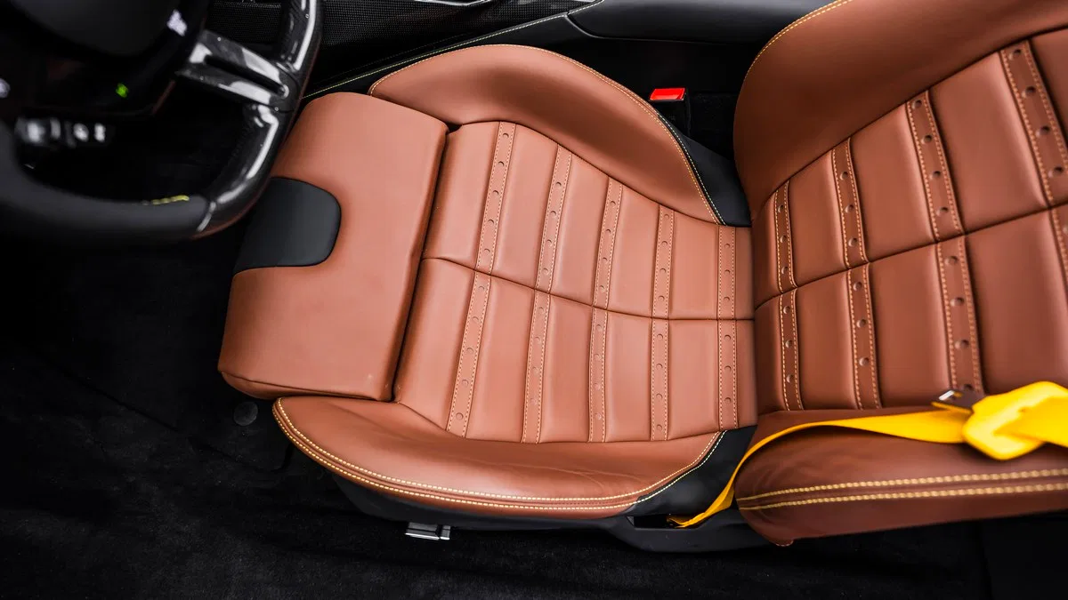 2024 Ferrari SF90 Spider interior, seats, Terra Bruciata