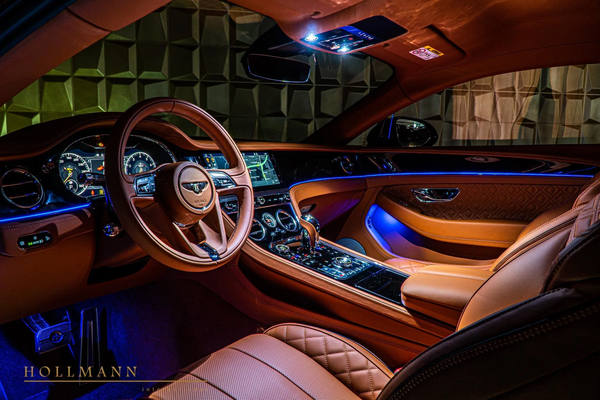 2019 Bentley Continental GT V8 interior, dashboard, NEWMARKET TAN