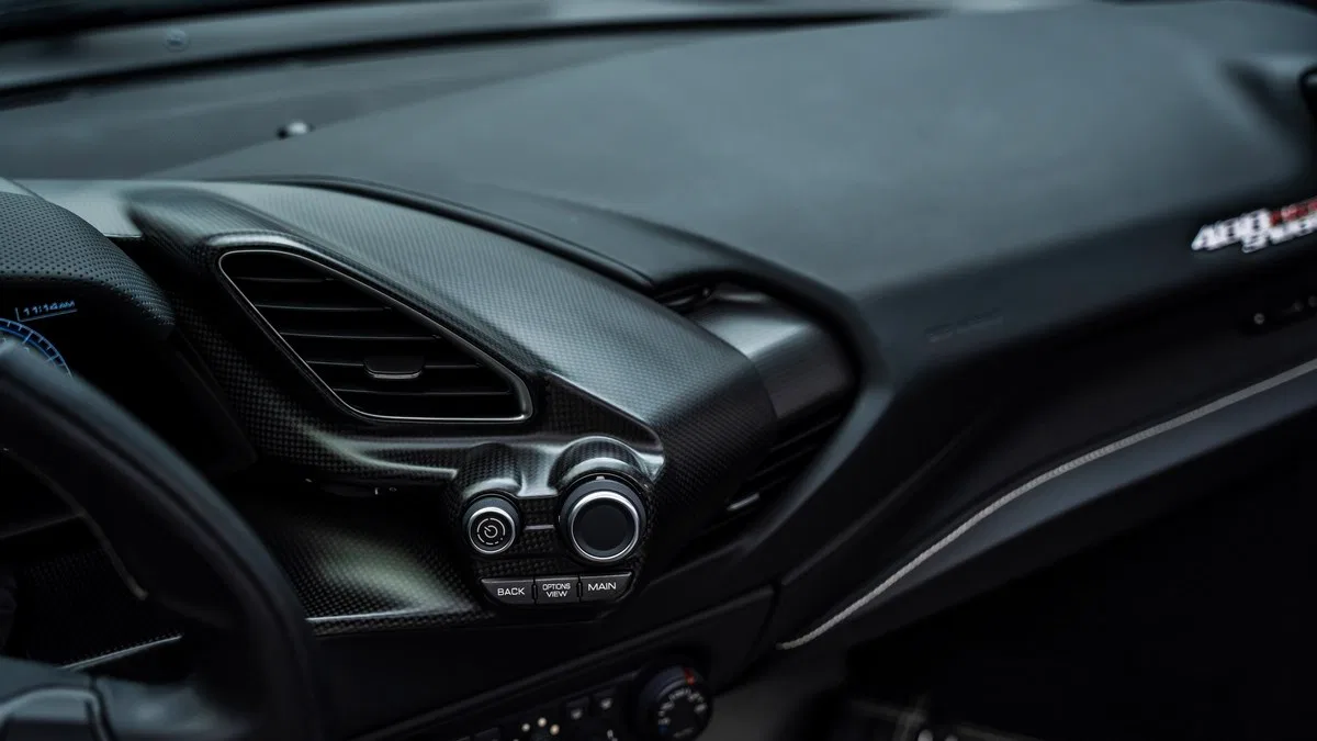2020 Ferrari 488 Pista Spider interior, Black | Grey