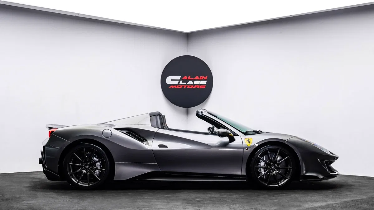 2020 Ferrari 488 Pista Spider for sale, exterior, Grigio Ferro Metallic