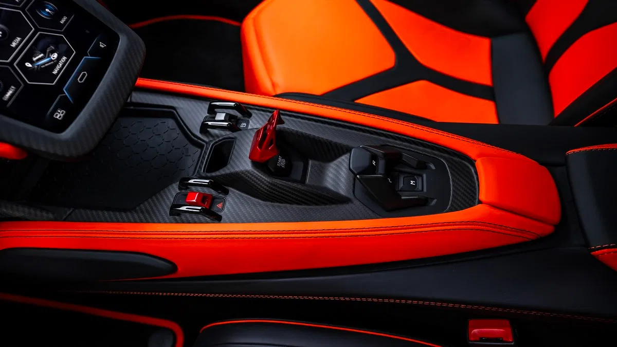 2024 Lamborghini Revuelto interior, Black | Orange