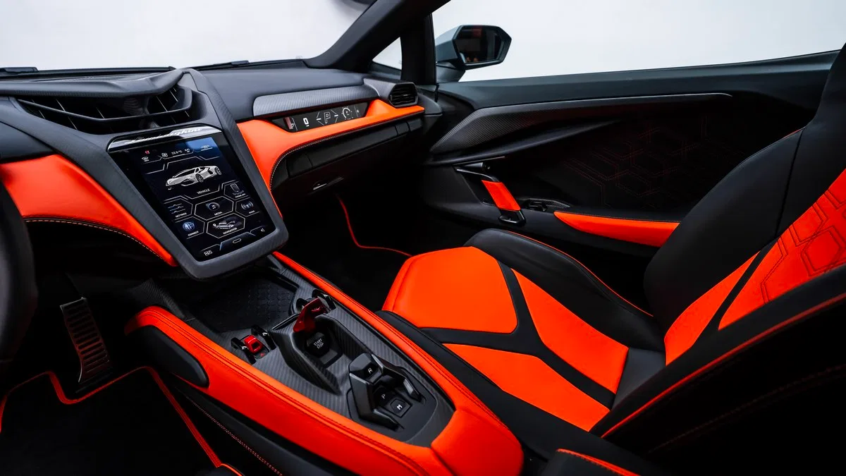 2024 Lamborghini Revuelto interior, Black | Orange