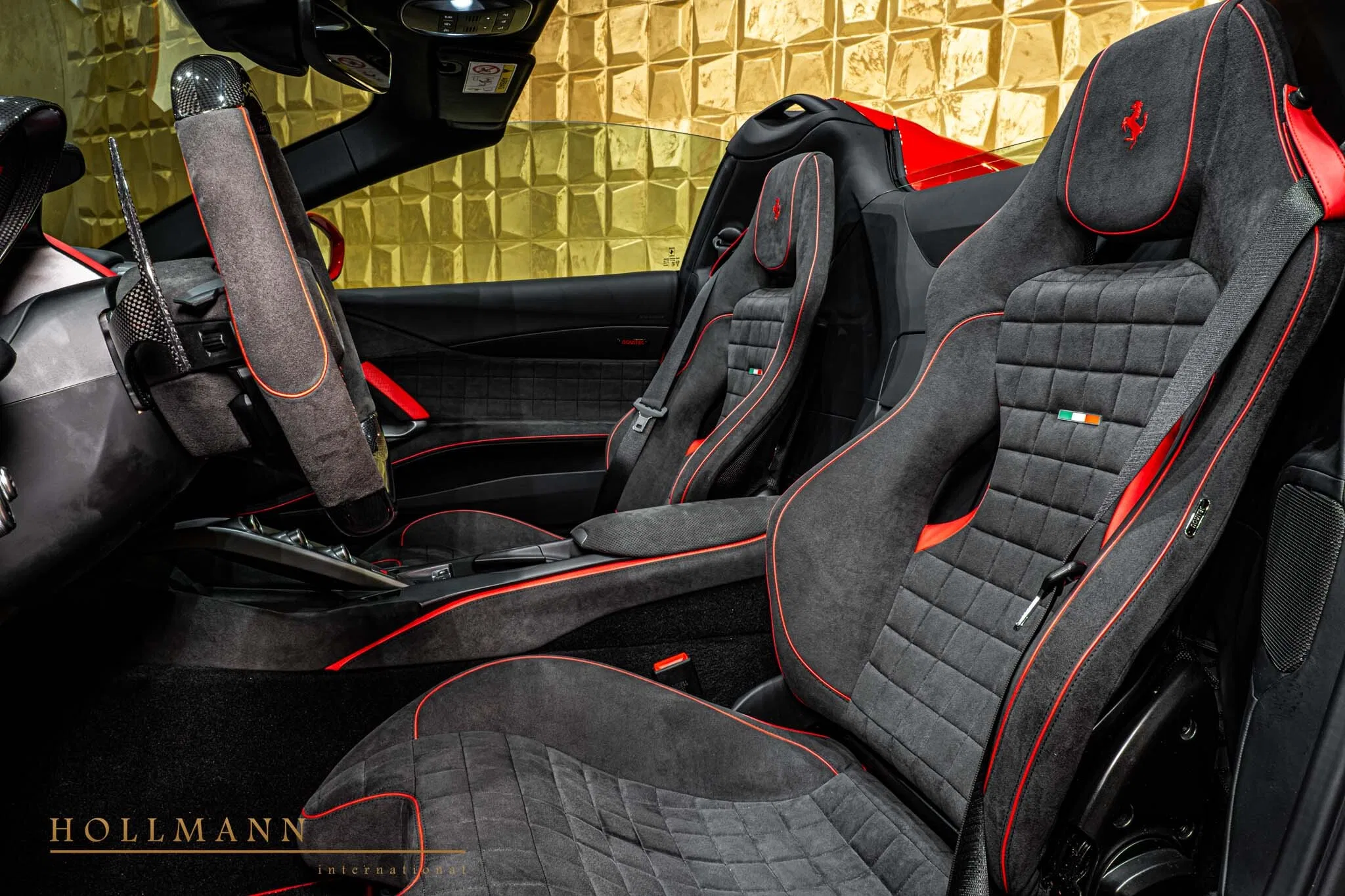 2025 812 Novitec N-Largo interior, seats, Black Alcantara Nero