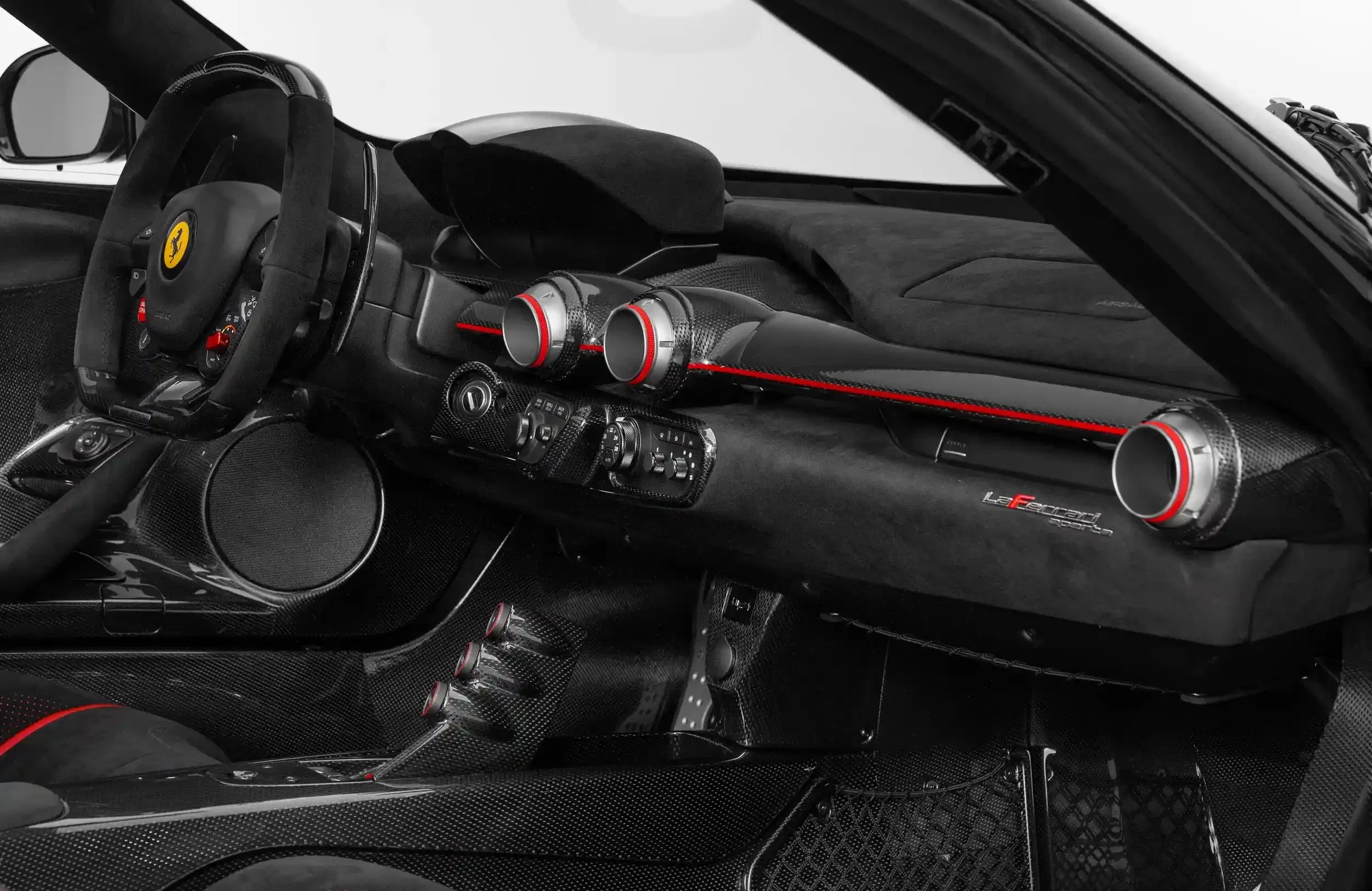 2016 Ferrari LaFerrari Aperta interior, center console, Black