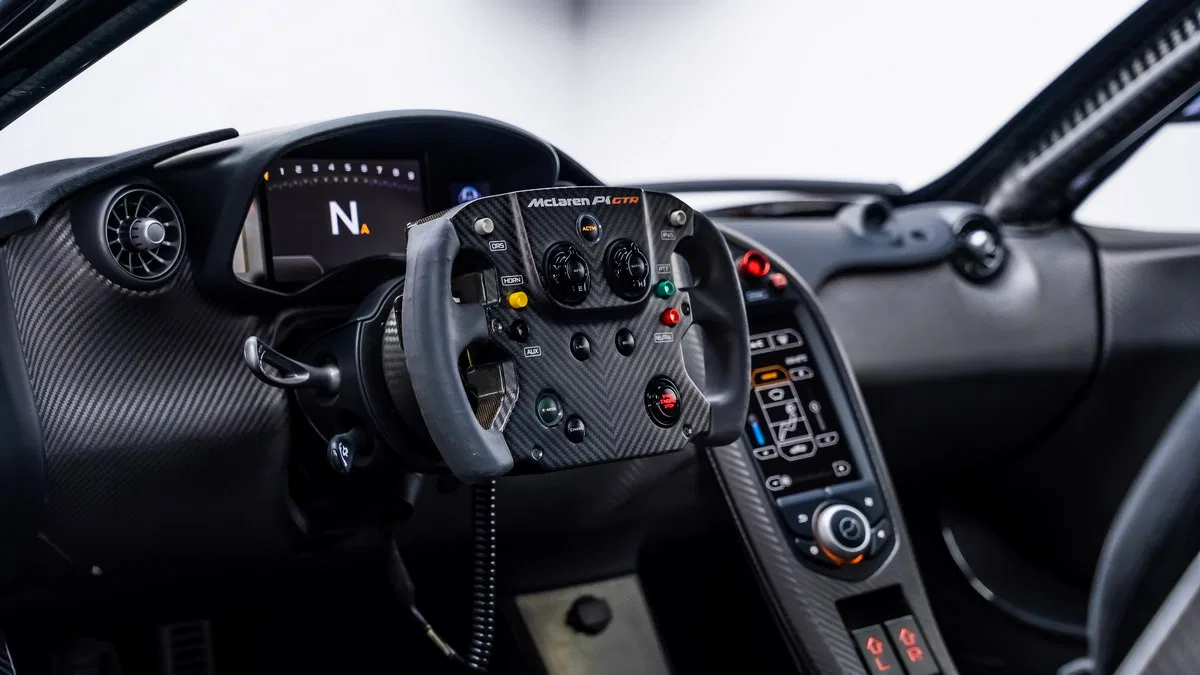 2015 McLaren P1 GTR – Street Legal interior, Black Alcantara