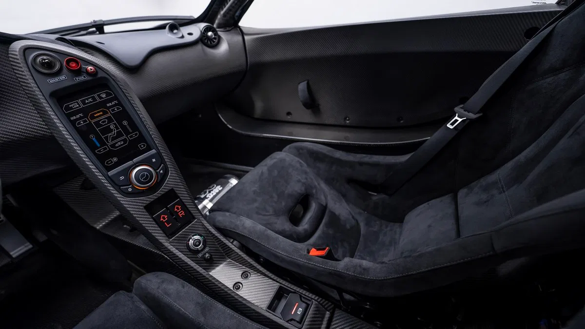 2015 McLaren P1 GTR – Street Legal interior, Black Alcantara