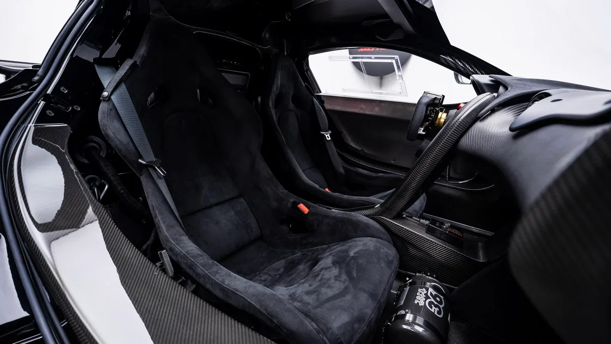 2015 McLaren P1 GTR – Street Legal interior, Black Alcantara