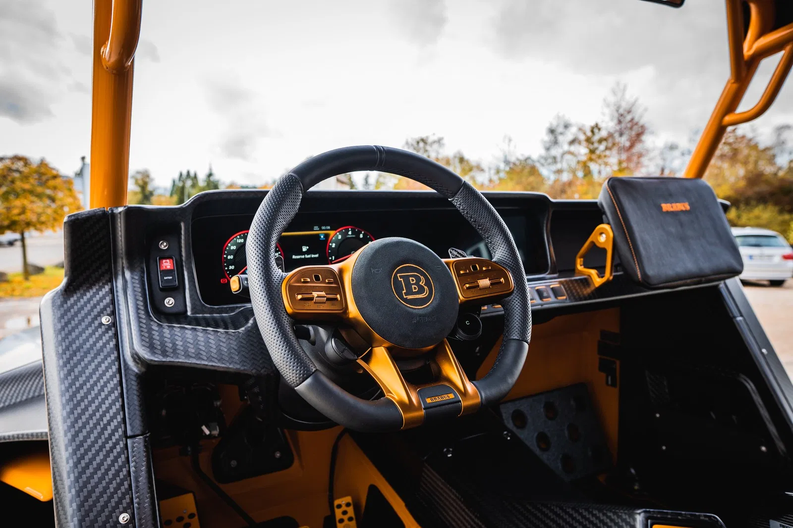 2024 BRABUS Crawler interior, Black / Orange – BRABUS Marine TechFX
