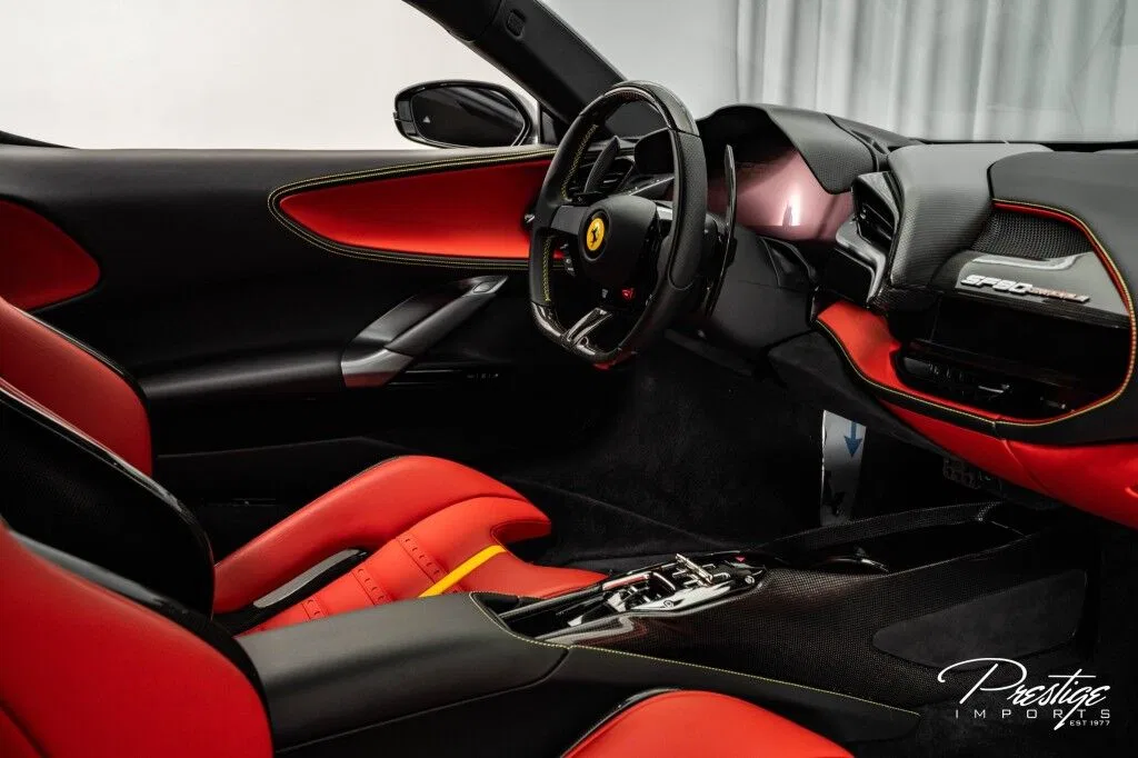 2023 Ferrari SF90 Stradale interior, Rosso Ferrari