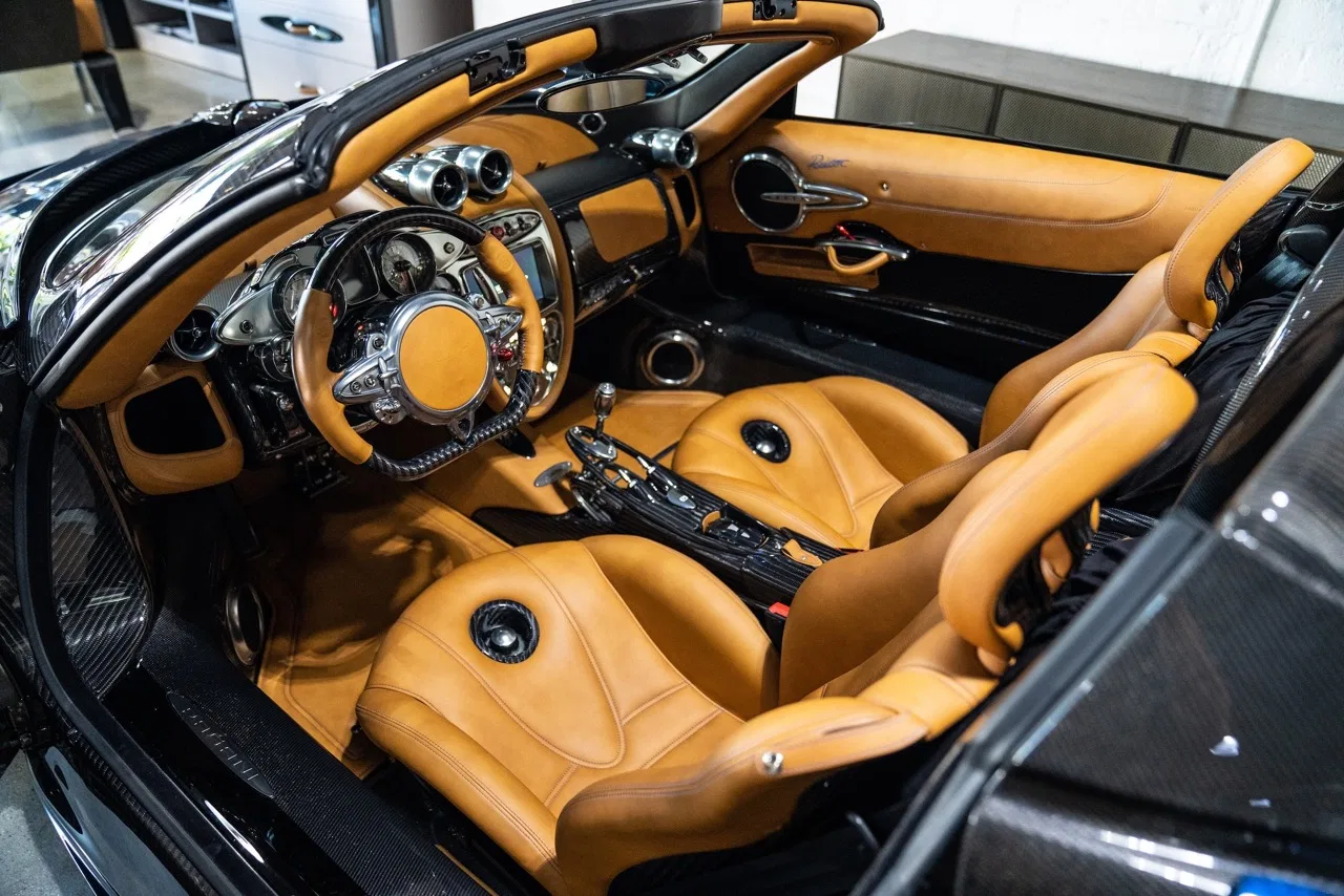 2017 Pagani Huayra Roadster interior, Tan