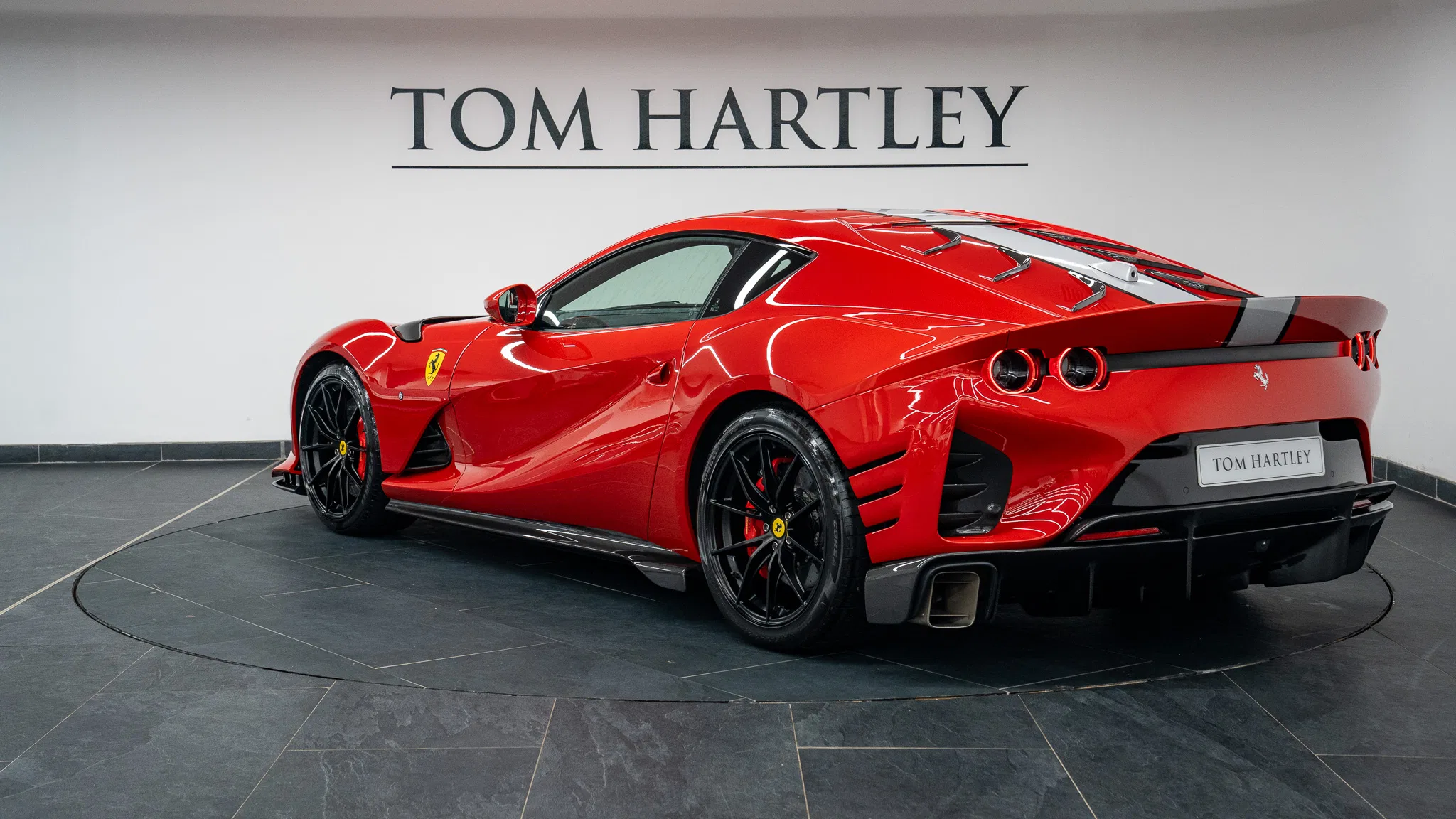 2022 Ferrari 812 Competizione, side profile, Rosso Formula 1 2007