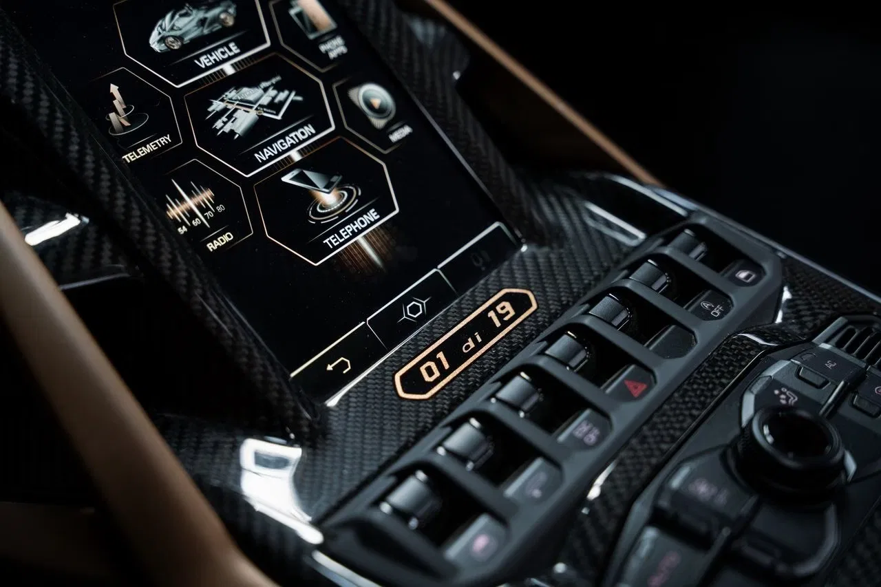 2021 Lamborghini Sián Roadster interior, center console