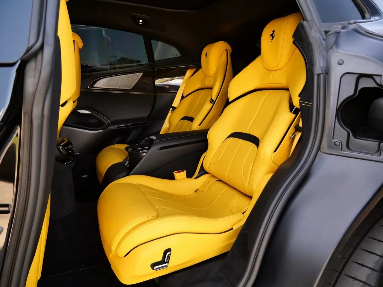 2024 Ferrari Purosangue interior, seats, Giallo (Yellow)