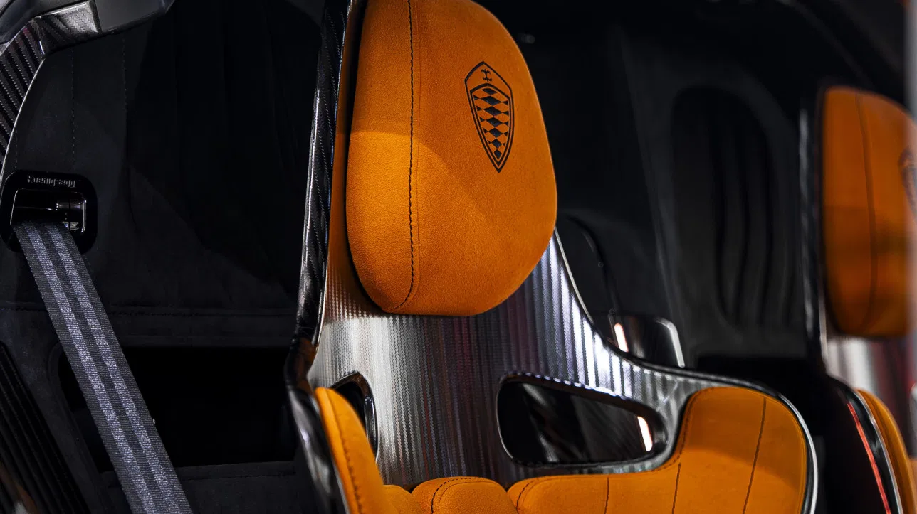 2024 Koenigsegg Jesko Attack interior, seats, Orange