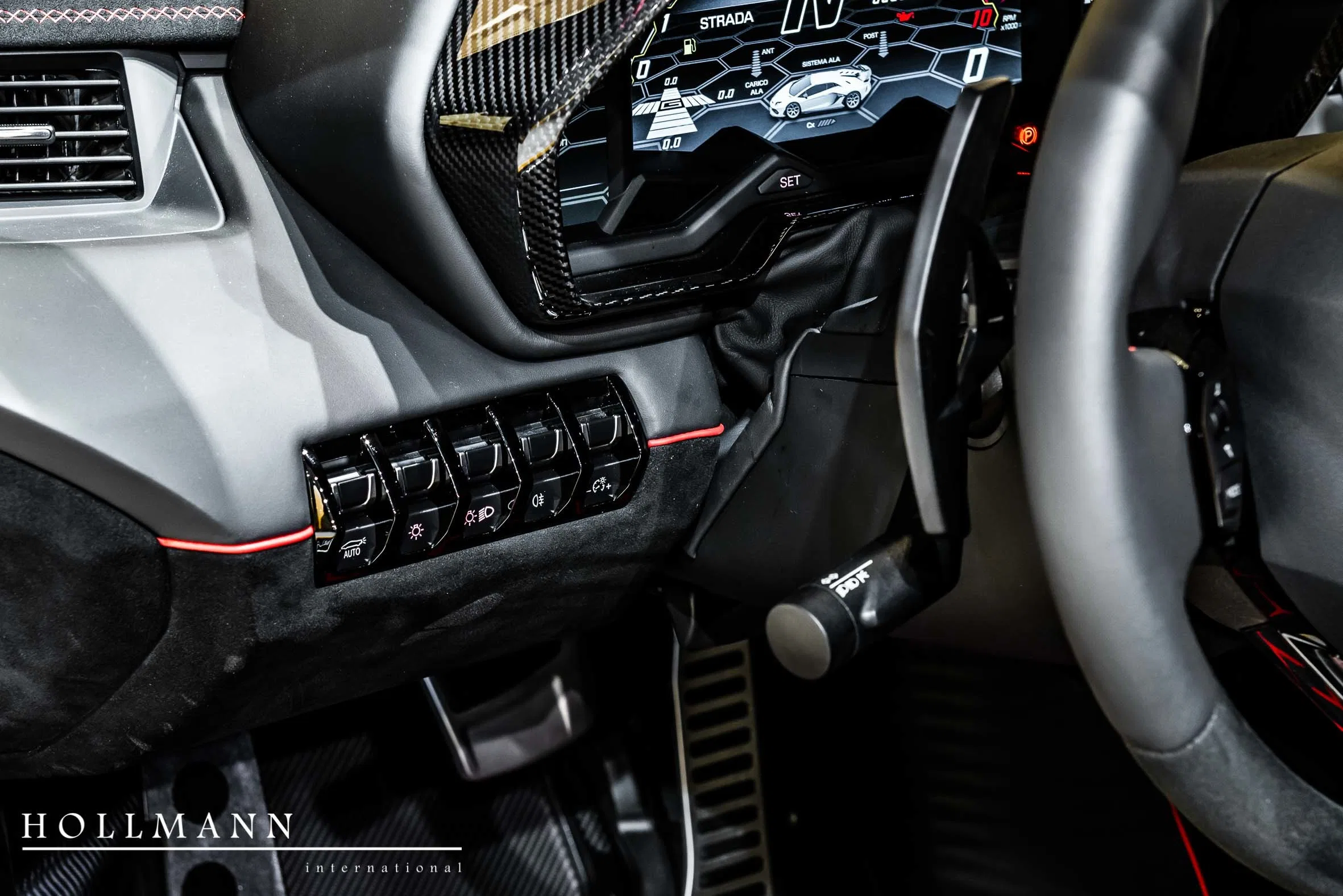 2019 Lamborghini Aventador SVJ interior, Nero Cosmos