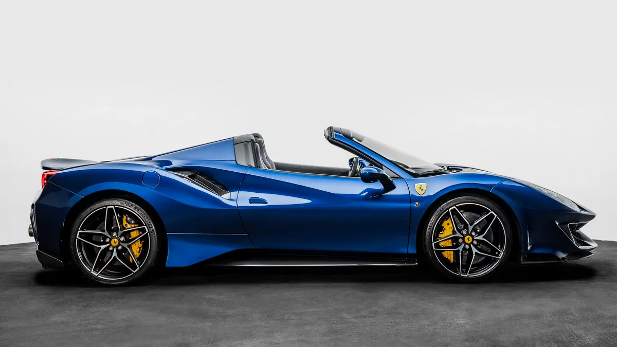 2020 Ferrari 488 Pista Spider for sale, exterior, Blue Tour De France