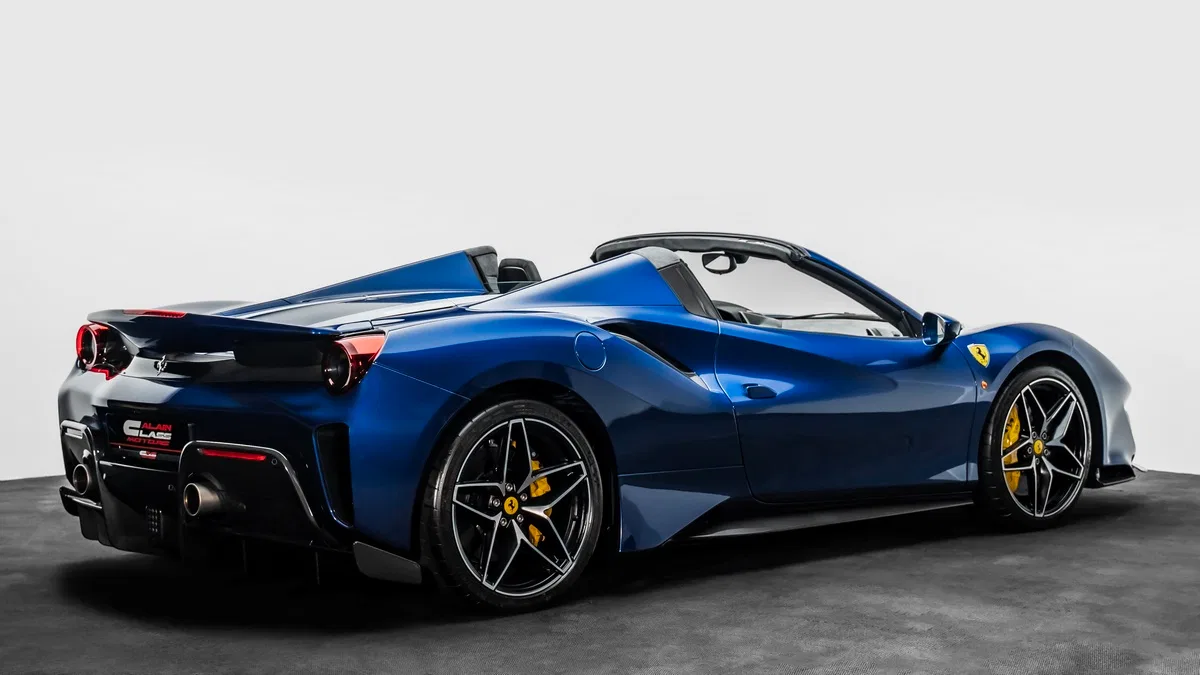 2020 Ferrari 488 Pista Spider for sale, exterior, Blue Tour De France
