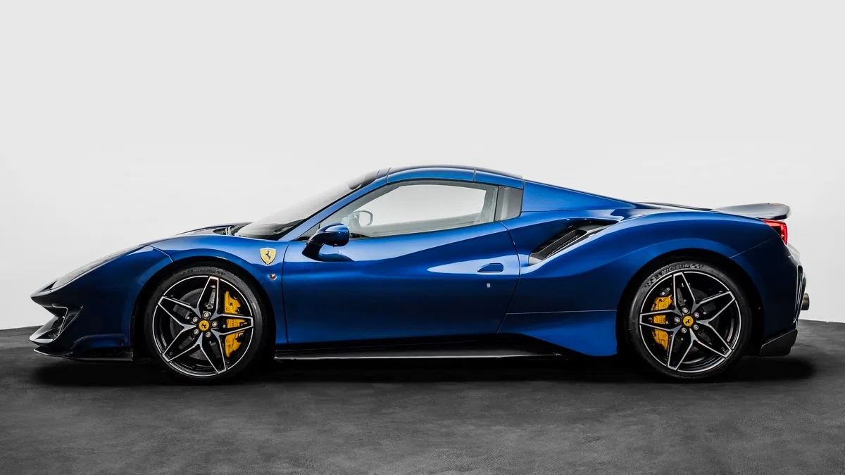 2020 Ferrari 488 Pista Spider for sale, exterior, Blue Tour De France