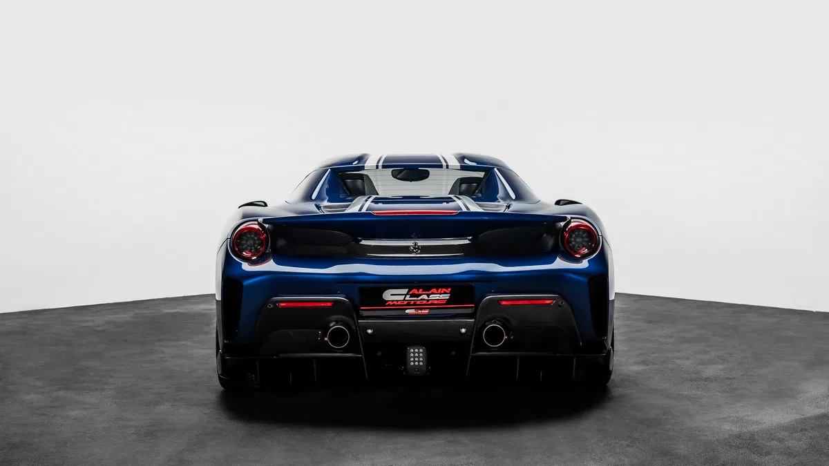 2020 Ferrari 488 Pista Spider for sale, exterior, Blue Tour De France