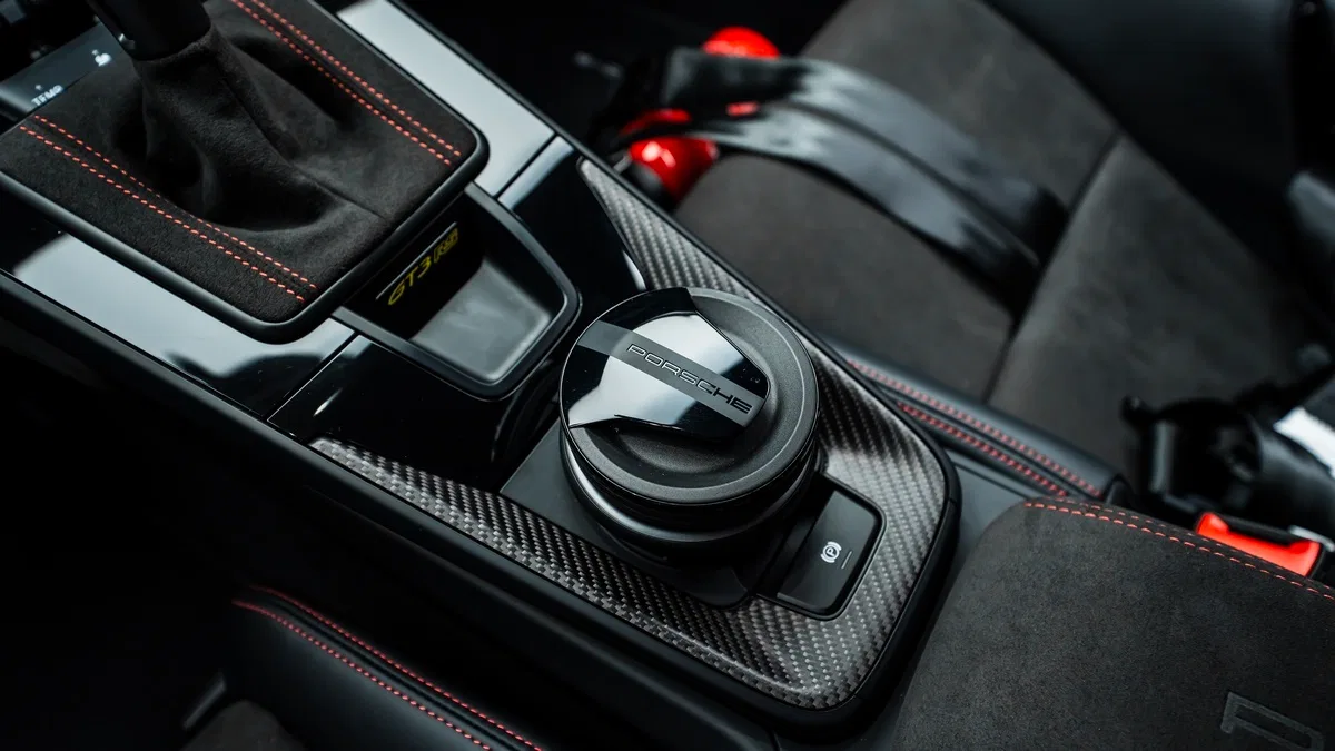 2024 Porsche 911 GT3 RS interior, center console, Black