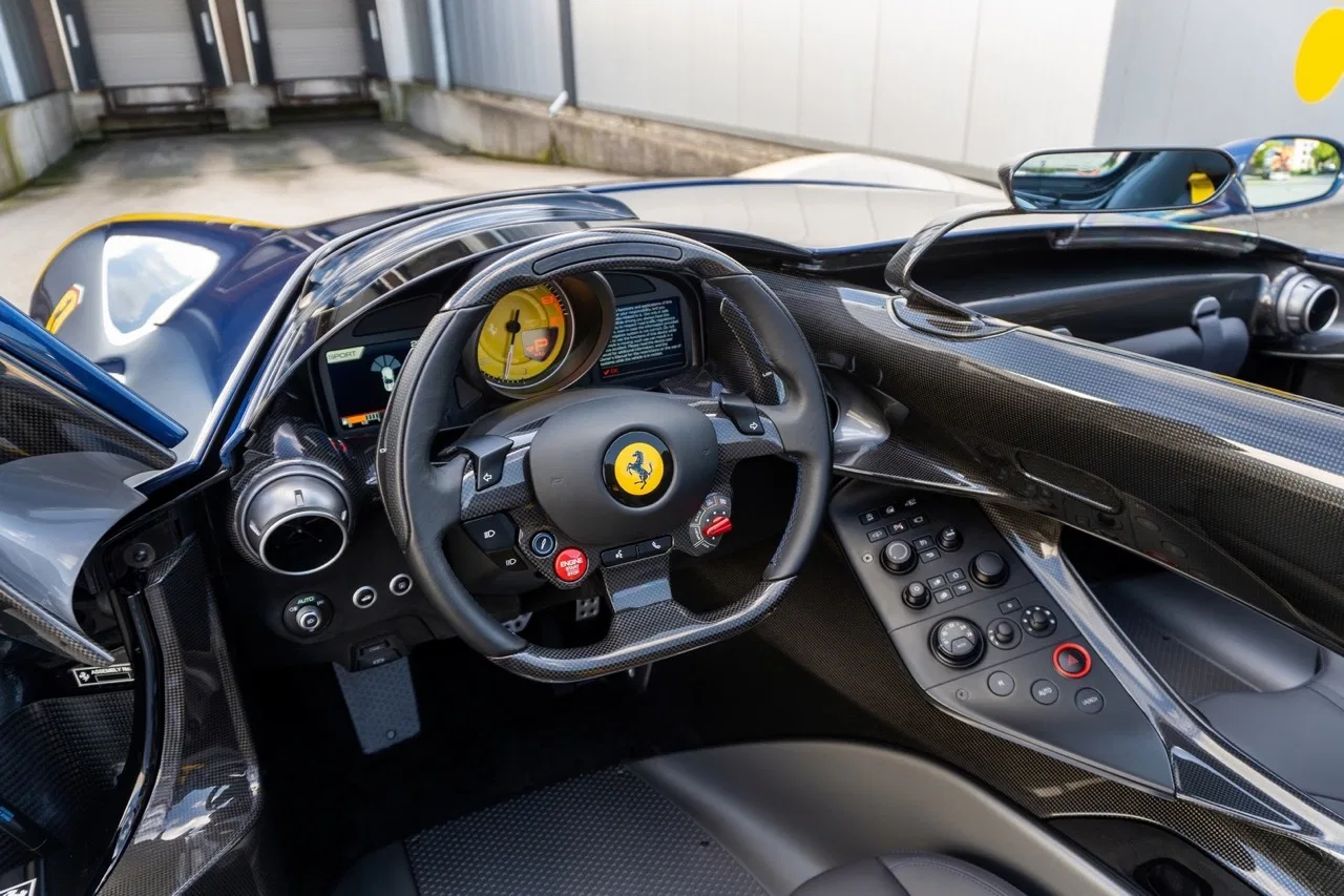 2020 Ferrari Monza SP2 interior, dashboard, Charcoal