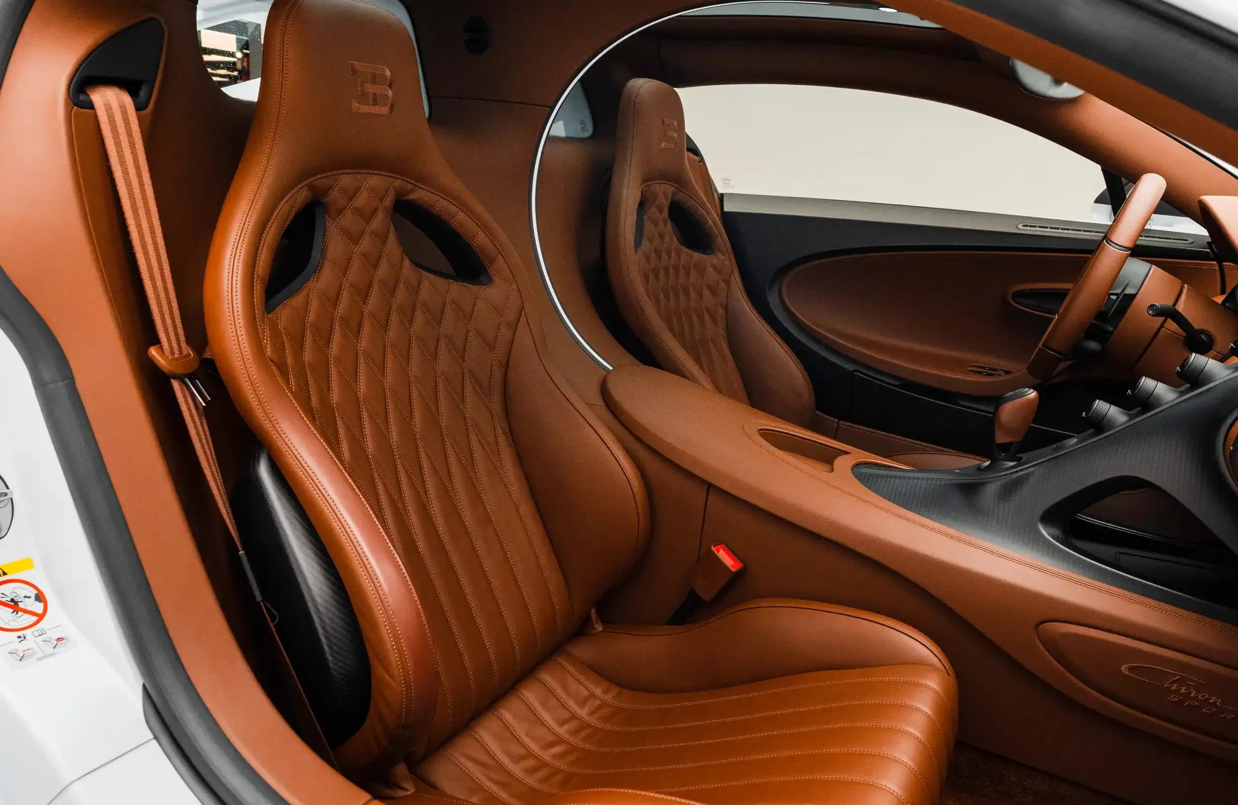 2021 Bugatti Chiron Sport 2021 interior, seats, Brown