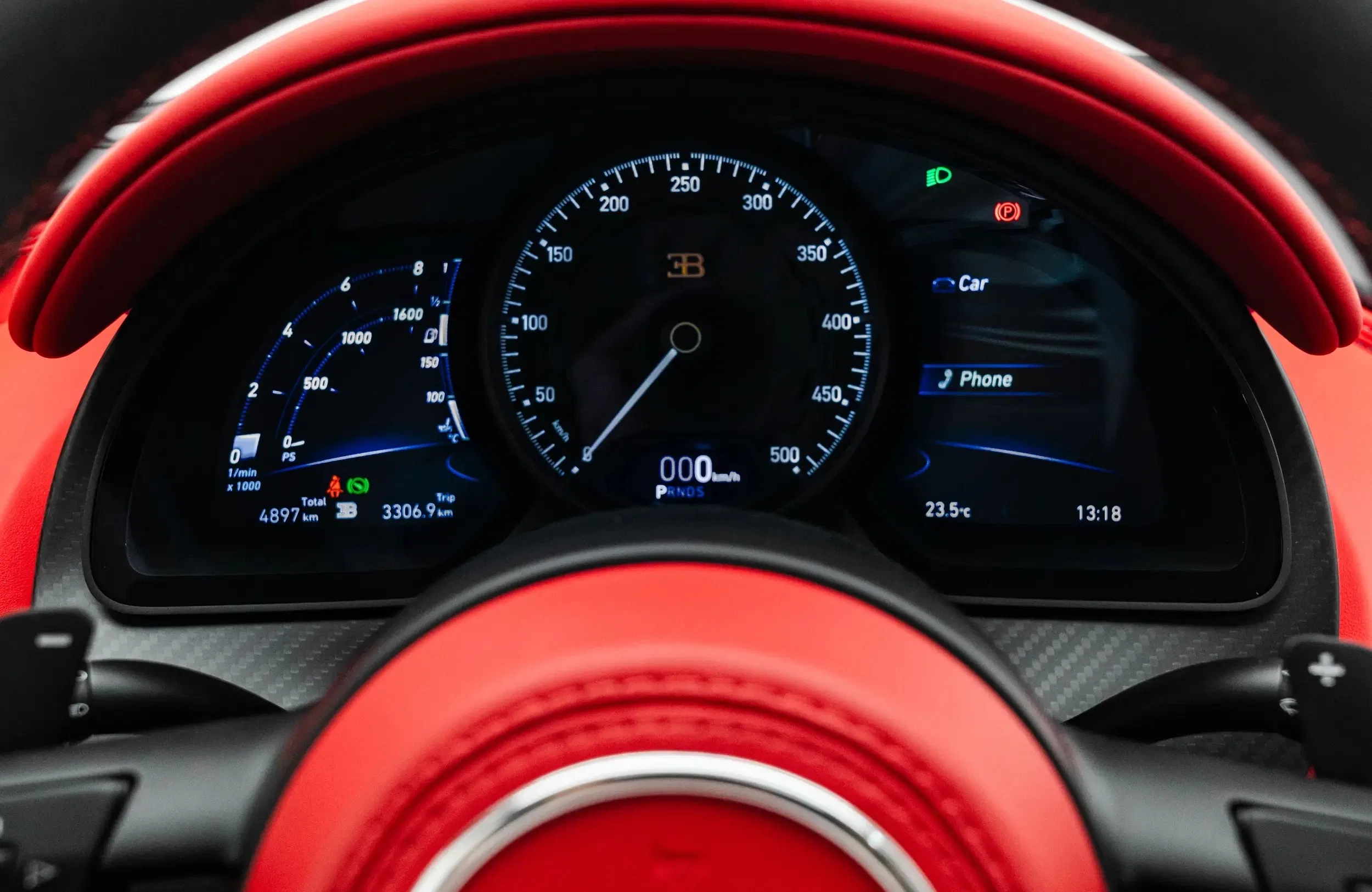 2023 Bugatti Chiron Super Sport interior, Red