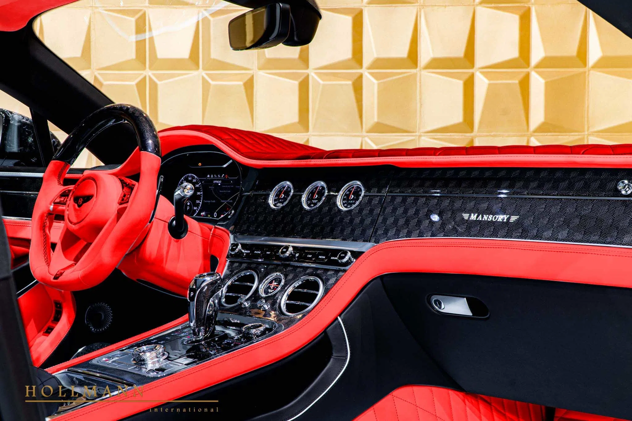 2019 Mansory Continental GTC interior, Mansory Hotspur Red
