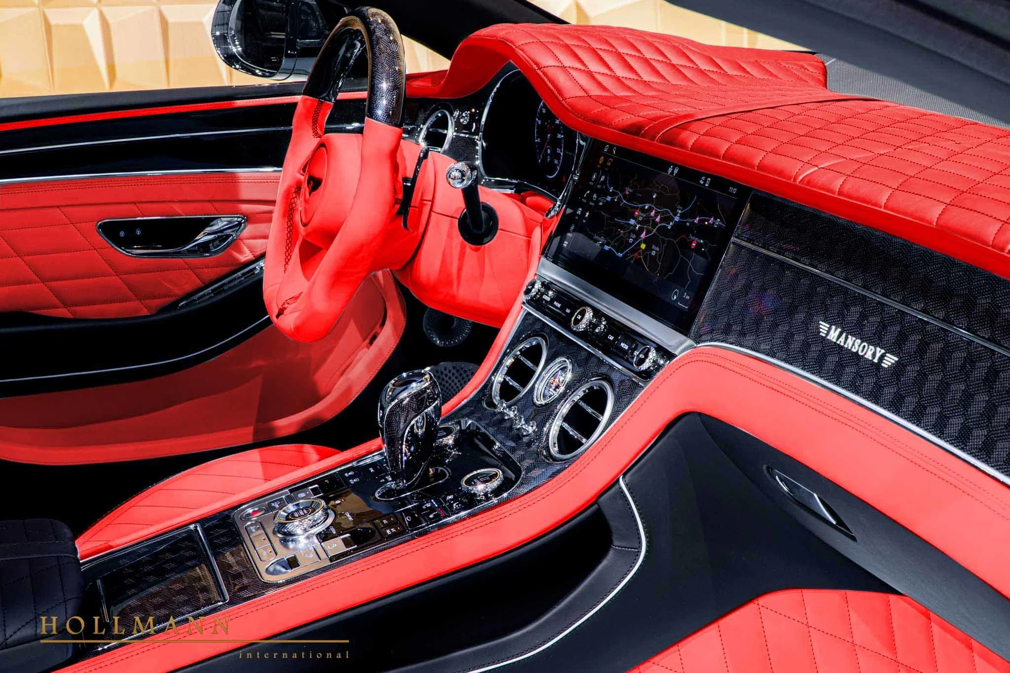 2019 Mansory Continental GTC interior, Mansory Hotspur Red