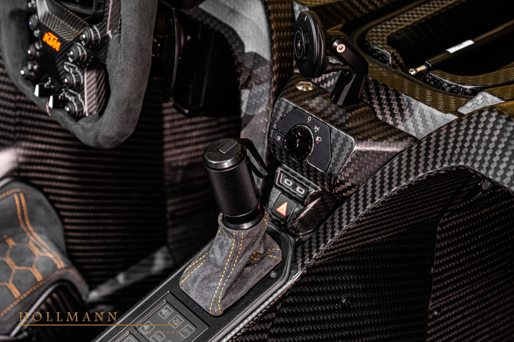 2025 KTM X-BOW GT-XR interior, center console, Black