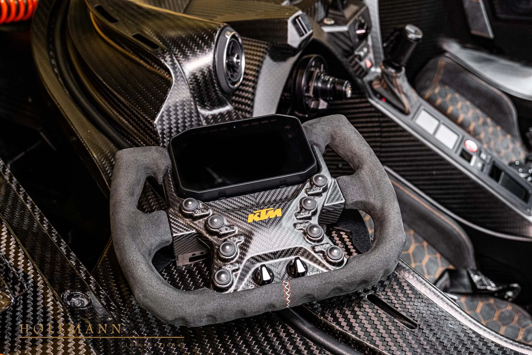 2025 KTM X-BOW GT-XR interior, center console, Black