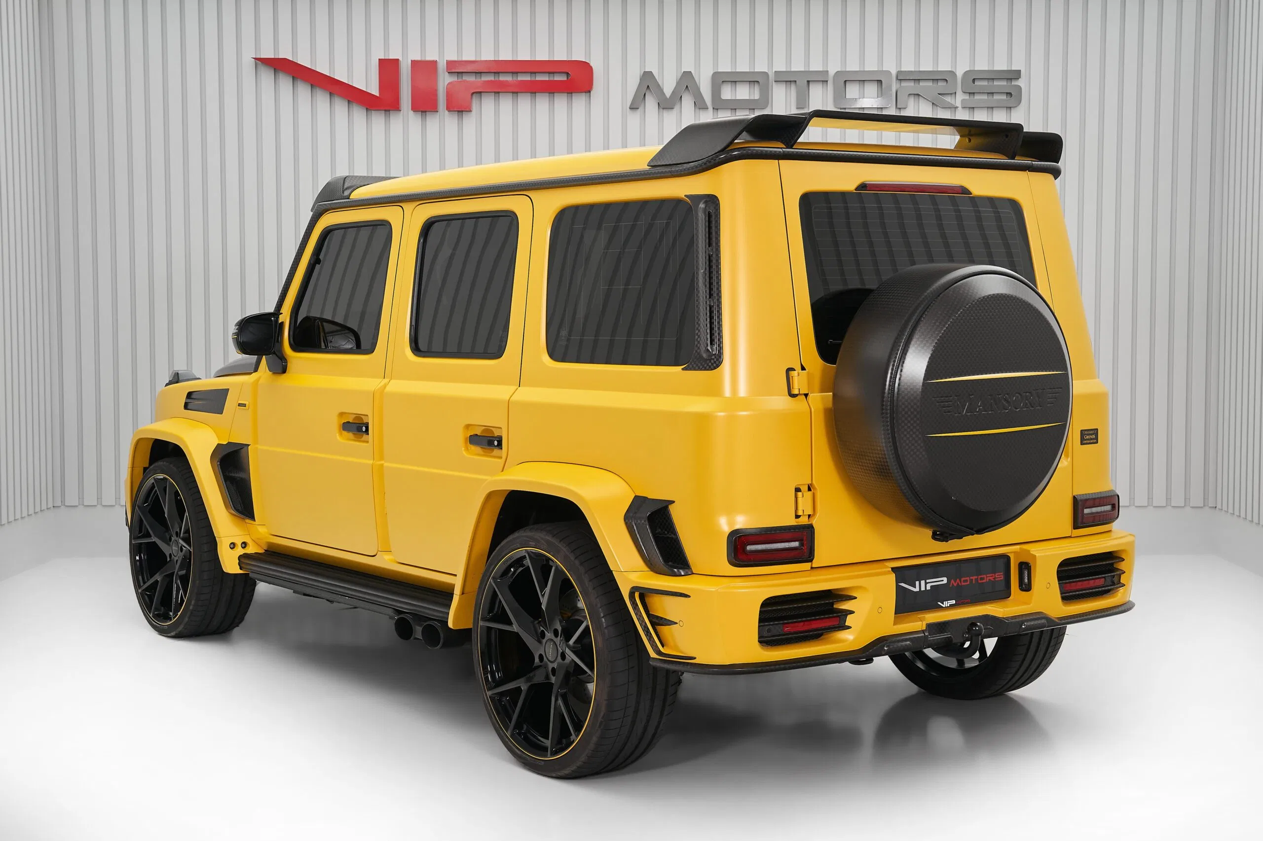 2021 Mansory G-Class Gronos, rear three-quarter view, Yellow