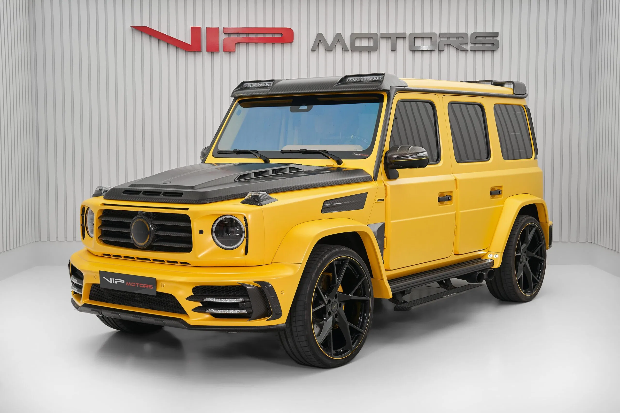 2021 Mansory G-Class Gronos for sale, front three-quarter view, Yellow