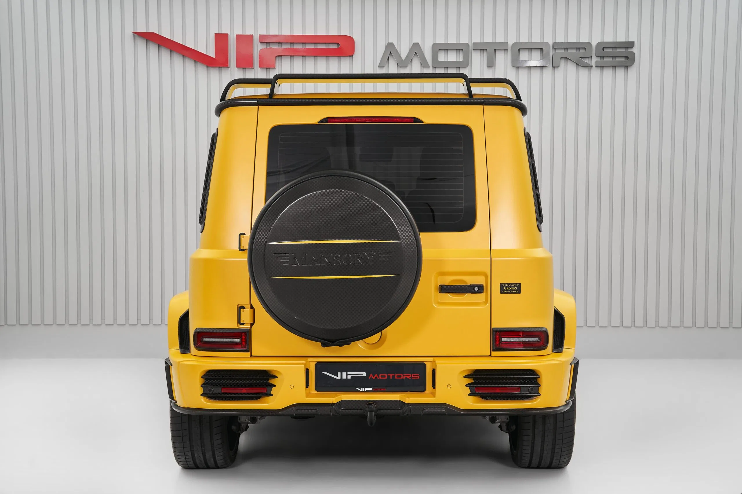 2021 Mansory G-Class Gronos, rear three-quarter view, Yellow