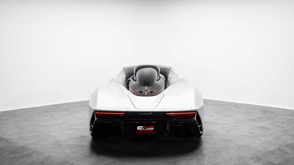2020 McLaren Speedtail, rear three-quarter view