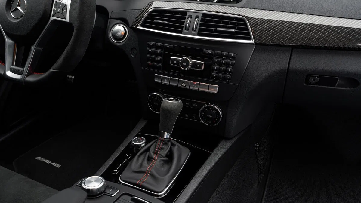 2012 C63 AMG Black Series interior, center console