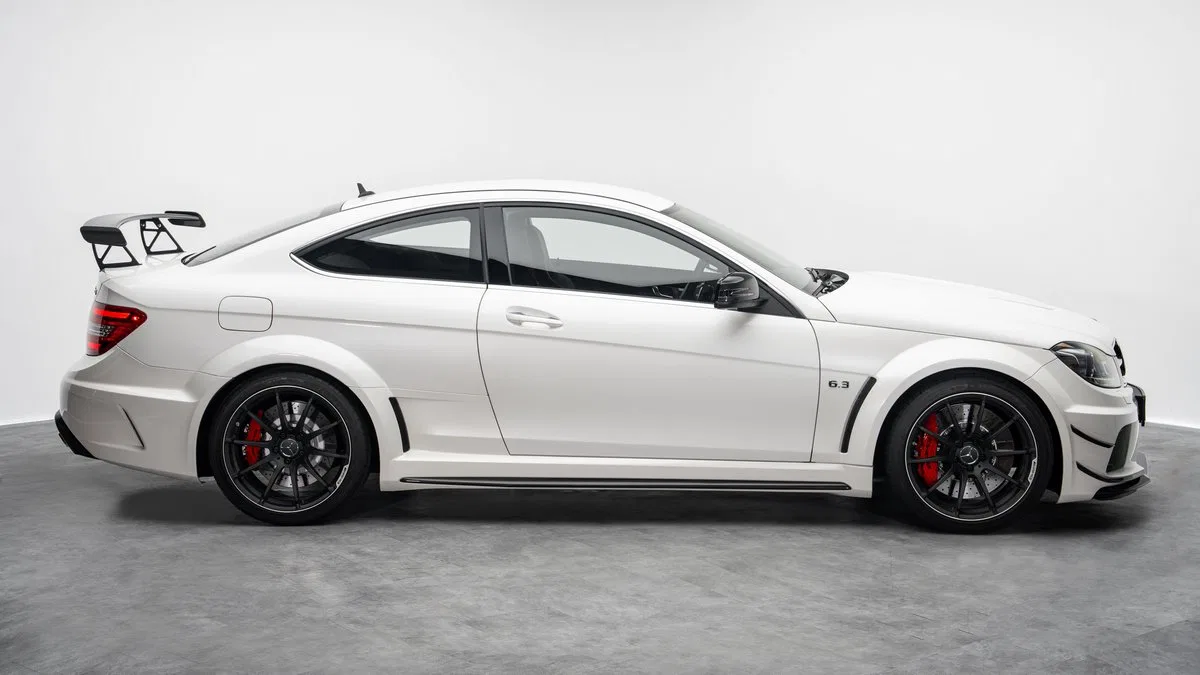 2012 C63 AMG Black Series, side profile, White