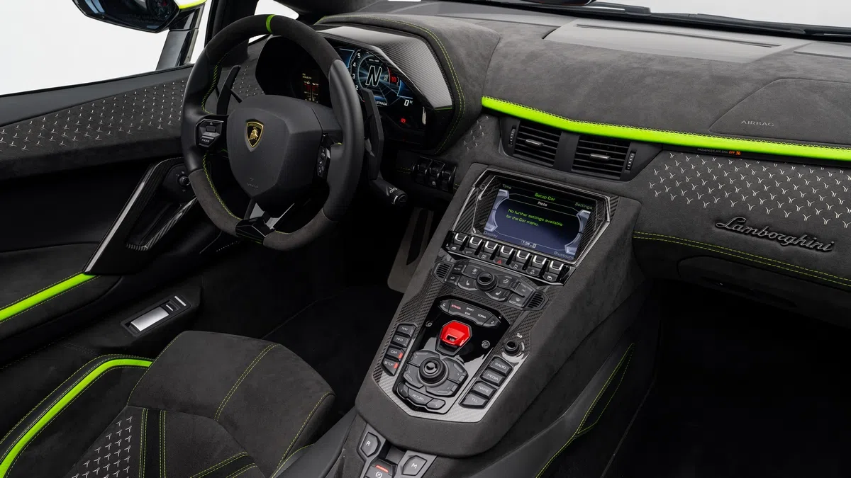 2022 Lamborghini Aventador Ultimae Roadster interior, dashboard