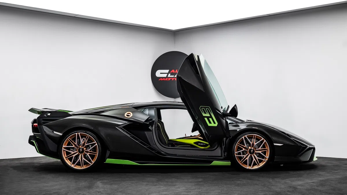 2021 Lamborghini Sián for sale, exterior, Glossy Exposed Carbon | Green