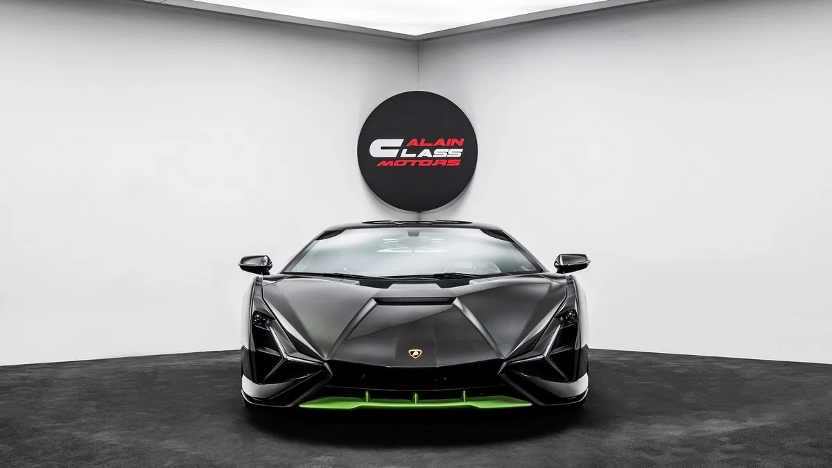 2021 Lamborghini Sián for sale, exterior, Glossy Exposed Carbon | Green
