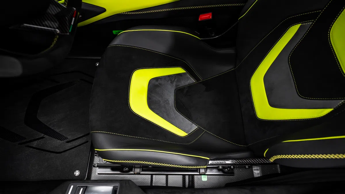 2021 Lamborghini Sián interior, Nero Ade | Verde Scandal
